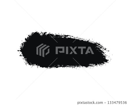 Bold Black Brush Stroke Abstract Art Texture for Modern Design and Creative Backgrounds.. Bold Black Brush Stroke Abstract Art Texture for Modern Design and Creative Backgrounds.. 133479536