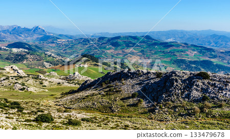 Mountain landscape Torcal de Antequera, Spain 133479678