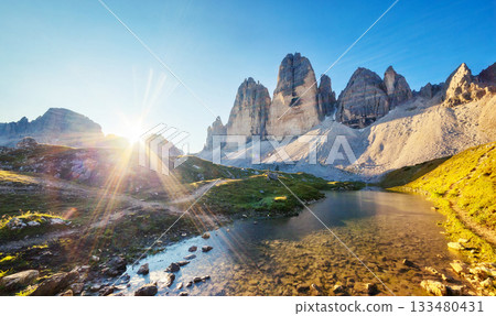 lake in the mountains 133480431