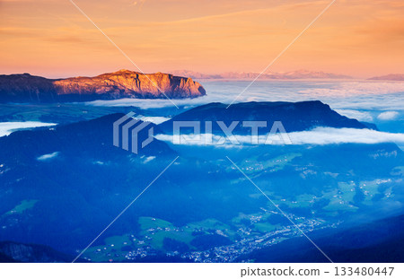 Amazing sunset in the mountains Amazing sunset in the mountains 133480447