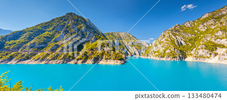 The Piva river in Montenegro 133480474