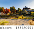 Kyoto temples bathed in autumn colors 133480551