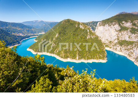 The Piva river in Montenegro 133480583