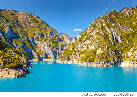 The Piva river in Montenegro 133480586