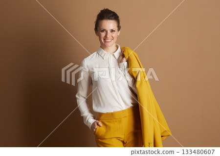 Stylish Professional with Yellow Jacket 133480607