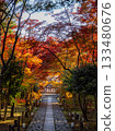 Kyoto temples bathed in autumn colors 133480676