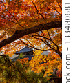 Kyoto temples bathed in autumn colors 133480681