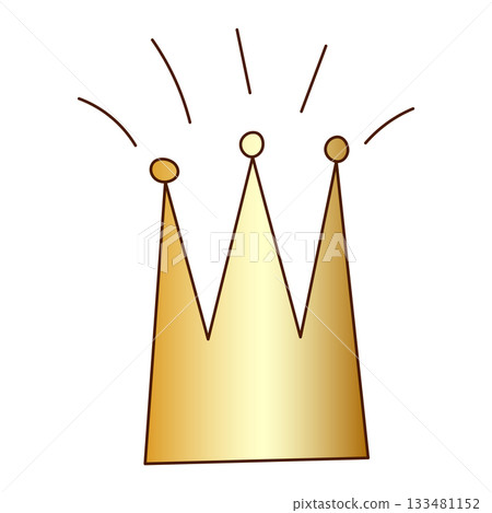 doodle golden crown 133481152
