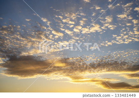 日落，黃昏，傍晚，秋季，天空，晴朗，十一月 [神奈川縣] 133481449