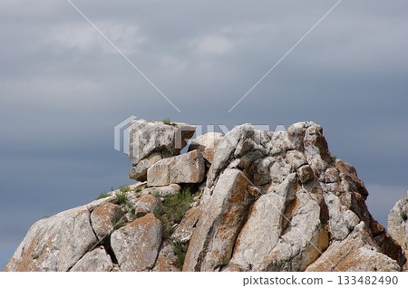 Rocky coast of Olkhon Island. 133482490