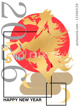 2026年馬年精美新年賀卡 133483159