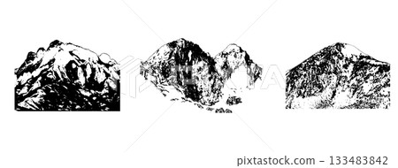 Mountain grunge texture 133483842