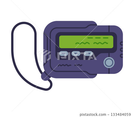 Pager as Retro Technique and Old Vintage Gadget Vector Illustration Pager as Retro Technique and Old Vintage Gadget Vector Illustration 133484059
