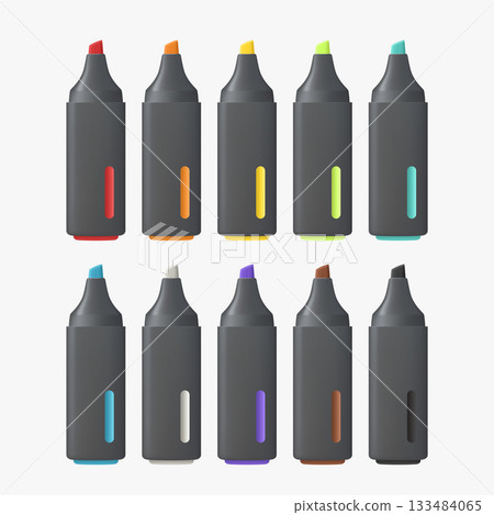marker pens in set isolated on white marker pens in set isolated on white 133484065