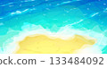 a tropical shoreline with clean blue water 133484092