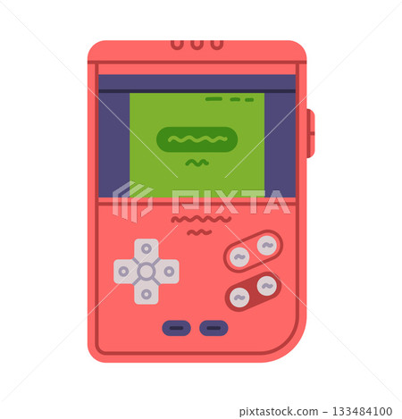 Video Game Console as Retro Technique and Old Vintage Gadget Vector Illustration Video Game Console as Retro Technique and Old Vintage Gadget Vector Illustration 133484100