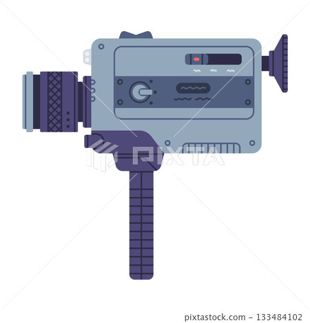 Camera as Retro Technique and Old Vintage Gadget Vector Illustration Camera as Retro Technique and Old Vintage Gadget Vector Illustration 133484102
