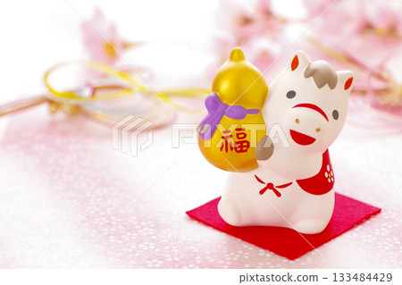 A cute lucky ornament for the Year of the Horse A cute lucky ornament for the Year of the Horse 133484429