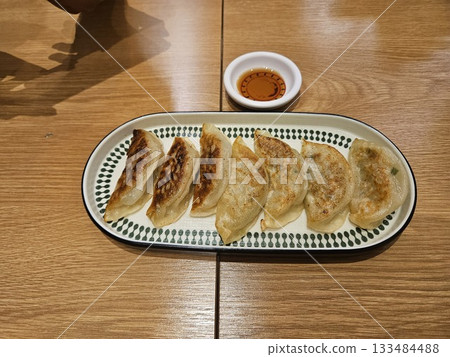 Pan-Fried Dumplings Gyoza Asian Appetizer 133484488