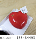 Heart-Shaped Cake Valentine's Day Dessert 133484493