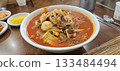 Jjamppong Korean Spicy Seafood Noodle Soup 133484494