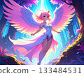 Illustration of a fairy with angel wings 133484531