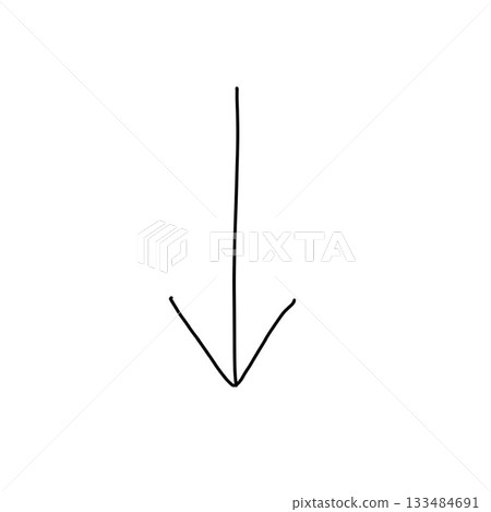 向下箭頭插圖黑色 向下箭頭插圖黑色 133484691