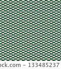 Green White checkered abstract background. Woven polymer seamless pattern surface. Graphic design vector illustration for Cover Banner Backdrop Poster Flyer Party Decor Template Event Greeting Card 133485237