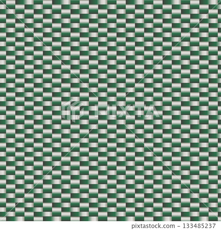 Green White checkered abstract background. Woven polymer seamless pattern surface. Graphic design vector illustration for Cover Banner Backdrop Poster Flyer Party Decor Template Event Greeting Card 133485237