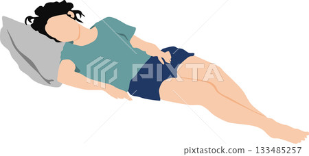 一個女人睡午覺的插圖 133485257