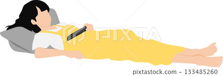 一個女人睡午覺的插圖 133485260