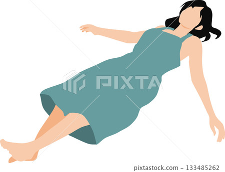 一個女人睡午覺的插圖 一個女人睡午覺的插圖 133485262