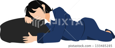 一個女人睡午覺的插圖 一個女人睡午覺的插圖 133485285