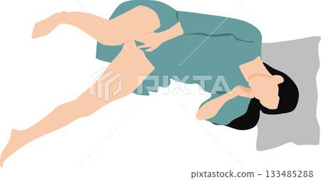 一個女人睡午覺的插圖 一個女人睡午覺的插圖 133485288