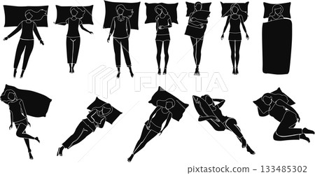 一個女人睡午覺的插圖 一個女人睡午覺的插圖 133485302