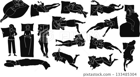 一個女人睡午覺的插圖 一個女人睡午覺的插圖 133485304