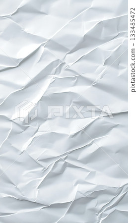 Elegant Abstract Wrinkled White Paper Backdrop with Unique Textural Patterns and Depth for Design Elegant Abstract Wrinkled White Paper Backdrop with Unique Textural Patterns and Depth for Design 133485472