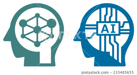 隨著先進技術的演進，未來人工智慧大腦圖標正在不斷演變。 133485655
