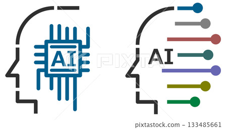 隨著先進技術的演進，未來人工智慧大腦圖標正在不斷演變。 133485661