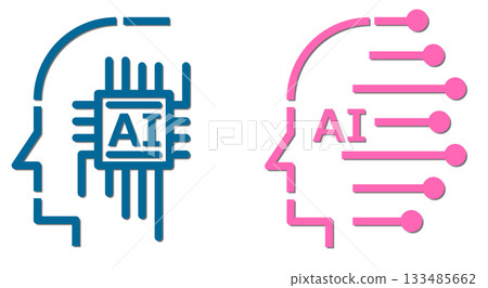 隨著先進技術的演進，未來人工智慧大腦圖標正在不斷演變。 133485662