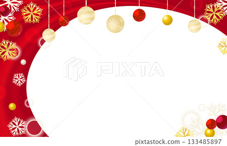 紅色帷幔和裝飾框架 紅色帷幔和裝飾框架 133485897