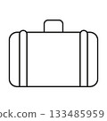 Suitcase Line Icon. Travel, Business Trip, And Luggage Outline Symbol. Portable Storage For Personal Belongings. Editable Stroke. Isolated Vector Illustration 133485959