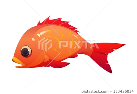 Cartoon Japanese red sea bream, tai, madai snapper, pagrus major fish, symbolizing good luck and prosperity in Japan culture. Isolated vector new year seafood, festive food for cultural event Cartoon Japanese red sea bream, tai, madai snapper, pagrus major fish, symbolizing good luck and prosperity in Japan culture. Isolated vector new year seafood, festive food for cultural event 133486034