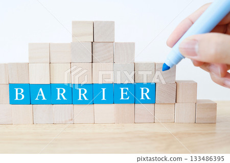 A BARRIER wall expressed in blocks. 133486395