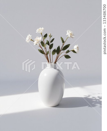 white flower in vase white flower in vase 133486700
