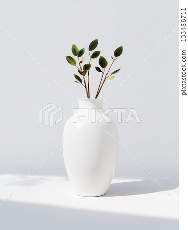 plant in white vase 133486711