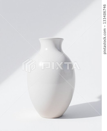 white vases on a white background 133486746
