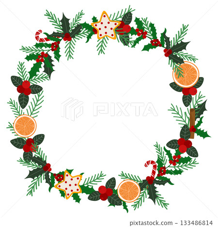 Christmas wreath 133486814