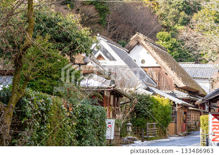 【傳統建築群重要保護區】佐賀鳥居本冬季街景 京都府京都市右京區25號 133486963
