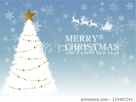 聖誕卡、聖誕背景素材、聖誕樹和聖誕老人 133487241